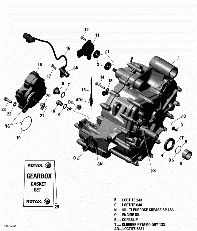  Bombardier  Outlander 6X6 - 1000 EFI, 2017 - Gear Box Assy Gbps 6x6