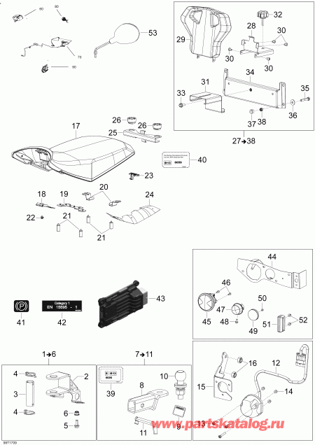 ����������� Outlander 6X6 - 1000 EFI, 2017 - T3 Parts