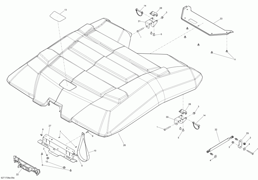 Outlander 6X6 - 650 EFI, 2017  - Cargo Hard Top