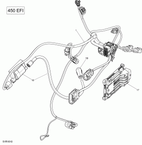 10-     Electronic Module - 450 Efi (10- Engine Harness And Electronic Module - 450 Efi)