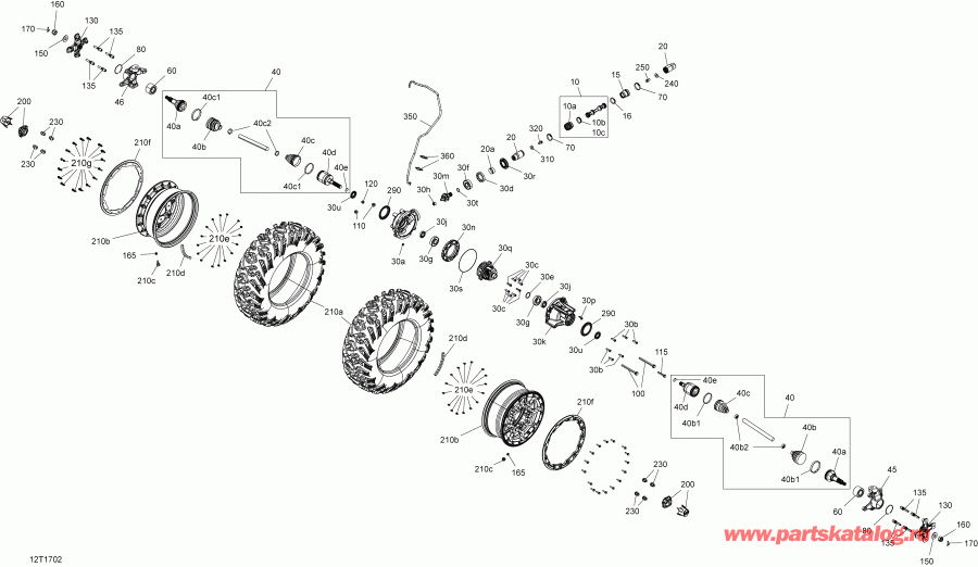 ���������� BRP Outlander - Outlander MAX 570 PRO-650-850-1000, 2017 ������ - Drive System, Front All Models