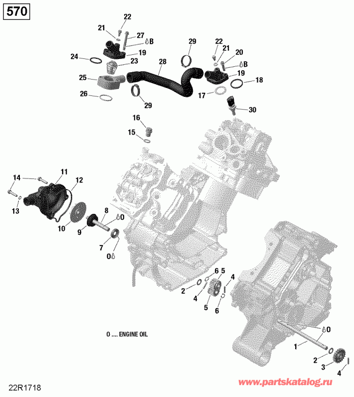  BRP  Renegade, 2017 - Engine Cooling 570 Efi