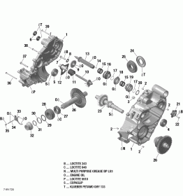 01-  Box Output  - Renegade Xmr 1000r Efi (01- Gear Box Output Shaft - Renegade Xmr 1000r Efi)