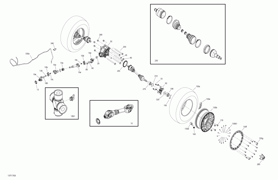 ���������� BRP ����������� Renegade, 2017 - Drive, Rear Renegade 850