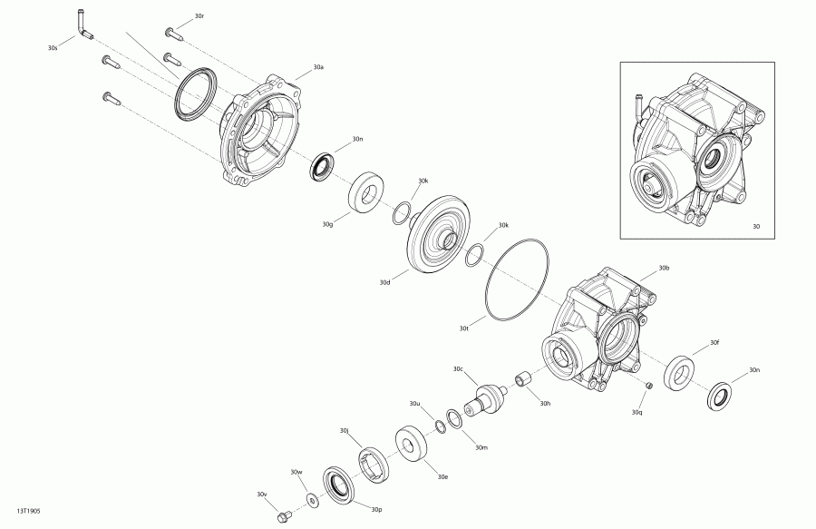 BRP  Renegade, 2017 - Drive, Rear Renegade Rear Differential Except Package Xmr