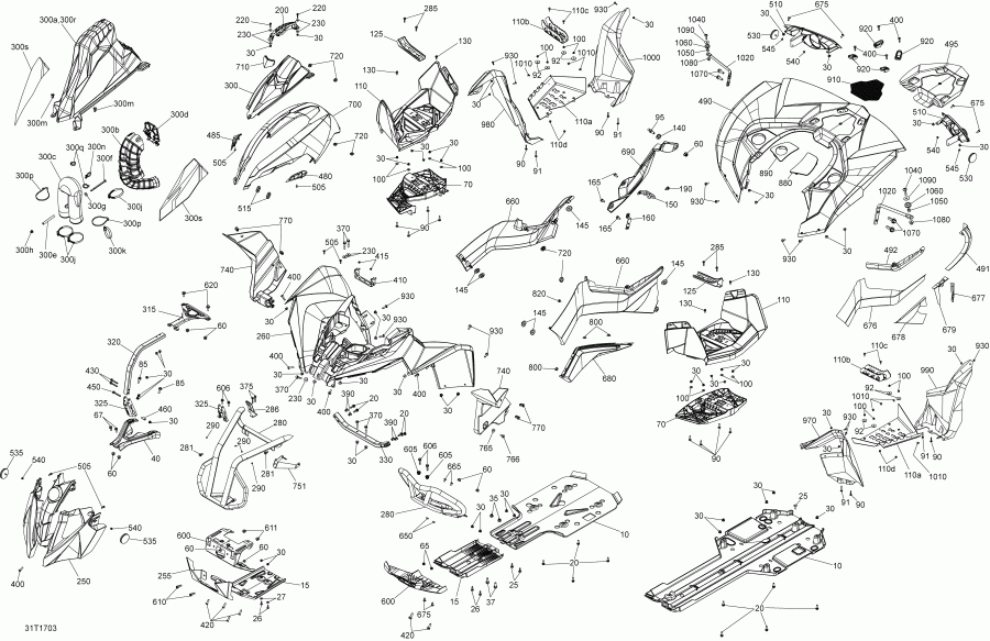 ATV Bombardier Renegade, 2017 ������ - Body And Accessories All Models
