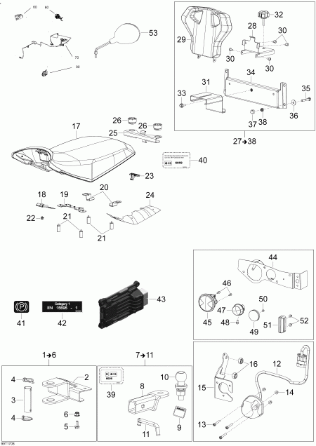 ������������ Bombardier Outlander 6X6 - 650 EFI, 2018 ������ - T3 Parts