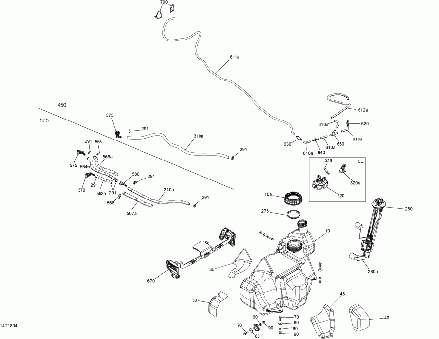  Outlander 6X6 T3 650 EFI, 2018 - Fuel