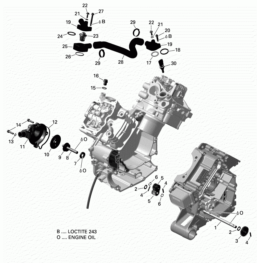  BRP Outlander T3 570 EFI, 2018 - Engine Cooling