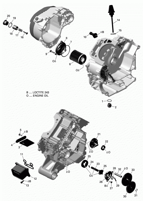  BRP Outlander T3 570 EFI, 2018  - Engine Lubrication