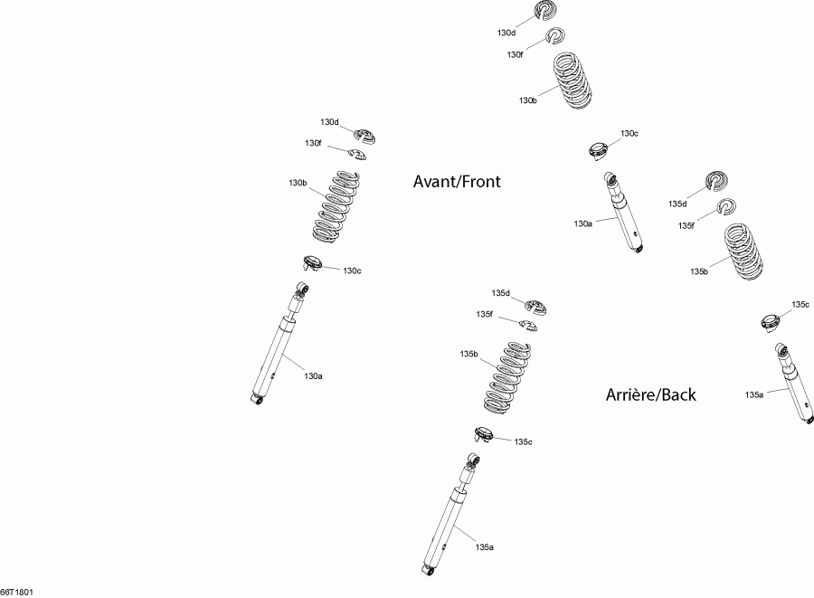 ATV  Outlander T3 570 EFI, 2018 - Shocks Std