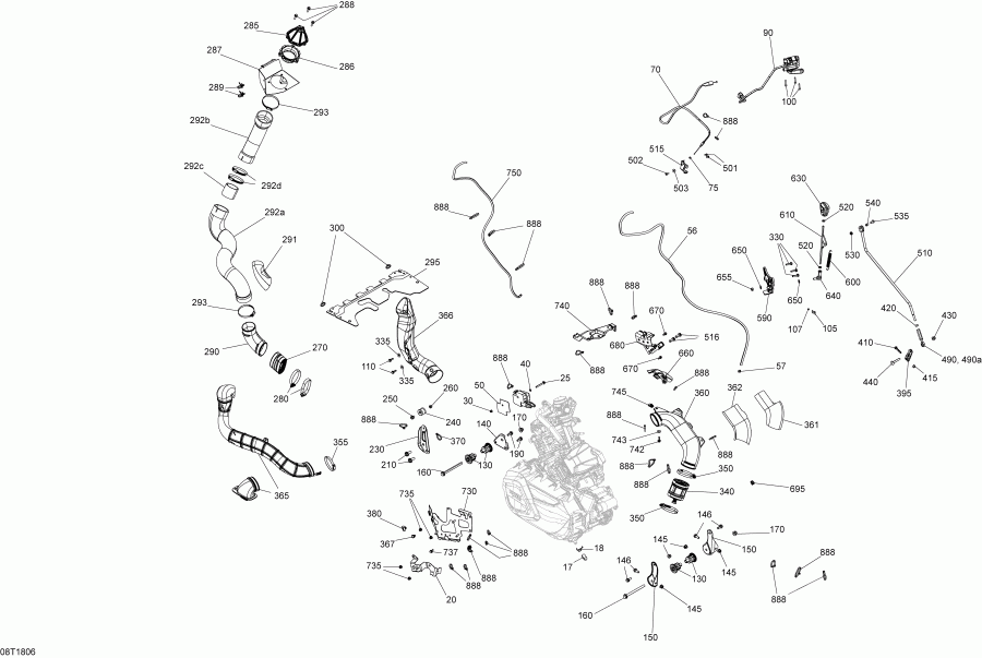 ATV - Engine Renegade 570 Except Xmr