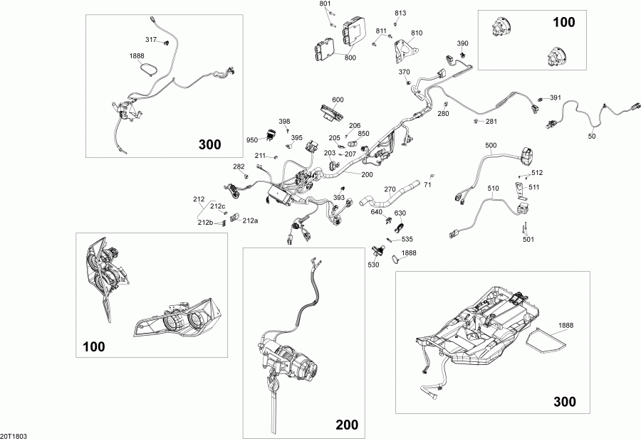  BRP Renegade 570 EFI, 2018 -  System Renegade All Package Part 000