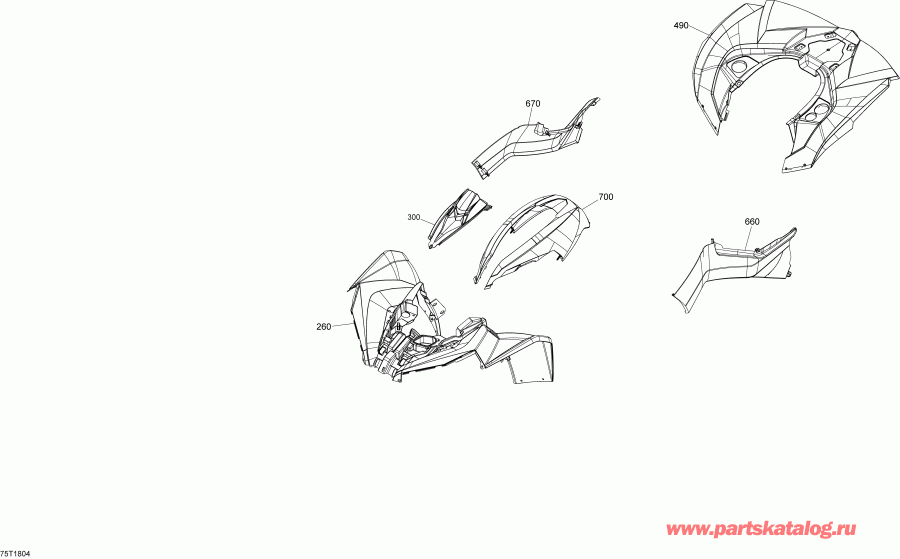 ������������  Renegade T3 650 EFI, 2018 - Fender Kit