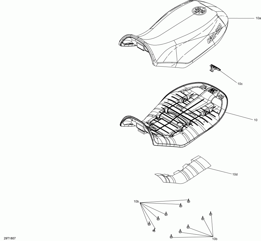  Bombardier  Renegade T3 650 EFI, 2018 - Seat