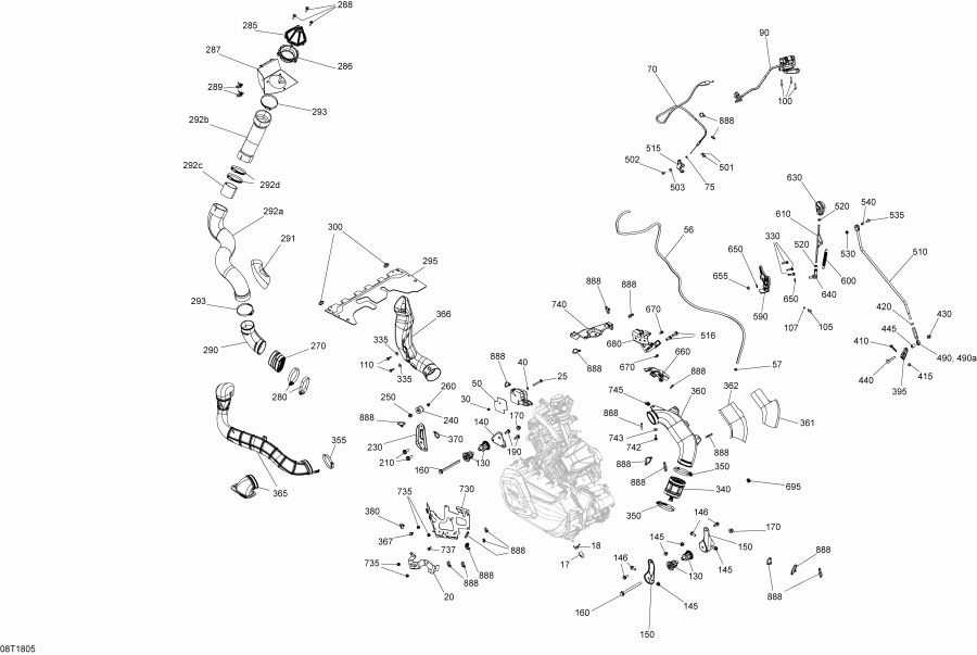 ���������� Bombardier Outlander 650 EFI (Including T3 old EU Regulation - Built before Nov 2017) MY2018 - Engine G2 650 & 850 Xmr