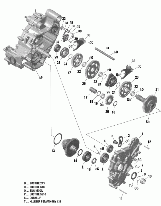 Outlander 650 EFI (Including T3 old EU Regulation - Built before Nov 2017) MY2018 - Gear Box 2 420686562