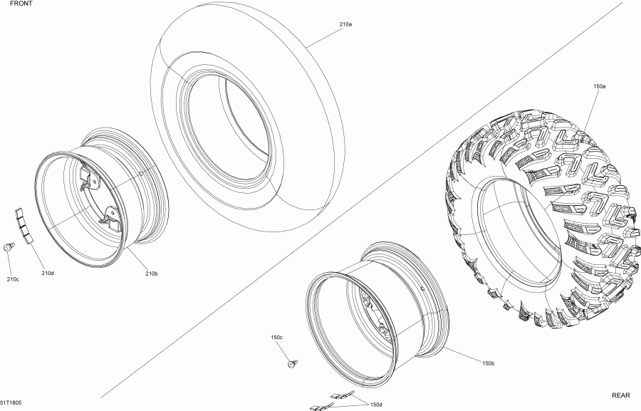 ATV BRP - Wheels  Tires G2 Outlander Package Dps