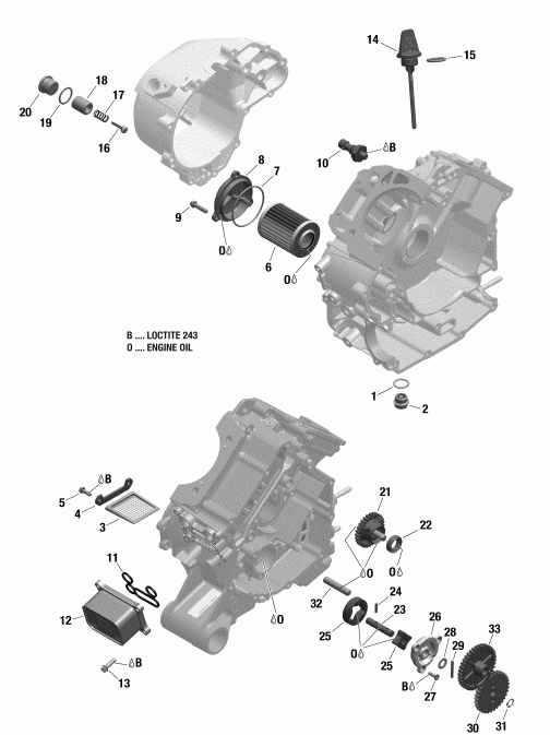  BRP Outlander 6X6 T3 1000 EFI, 2018 - Engine Lubrication New T3