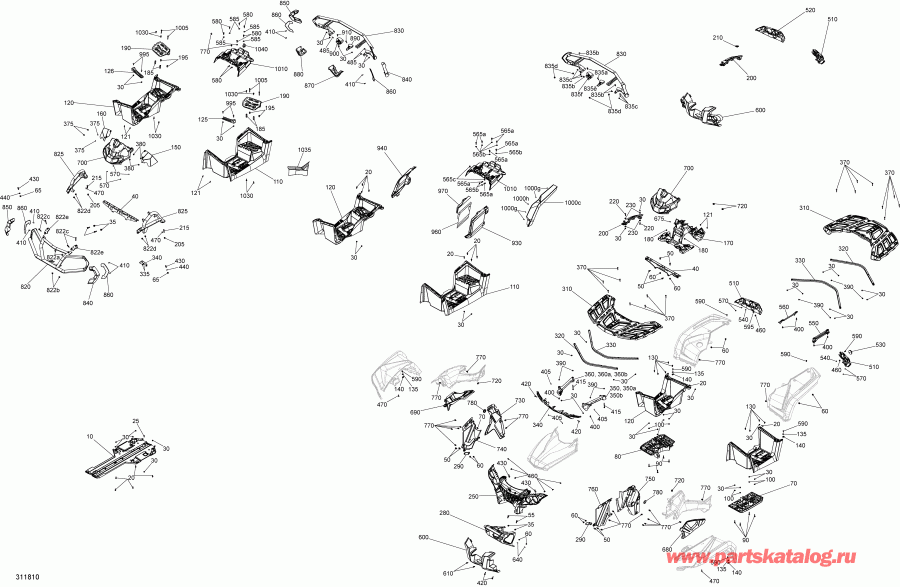 ATV Bombardier Outlander T3 570 EFI, 2018 (3FJD)  - Body And Accessories