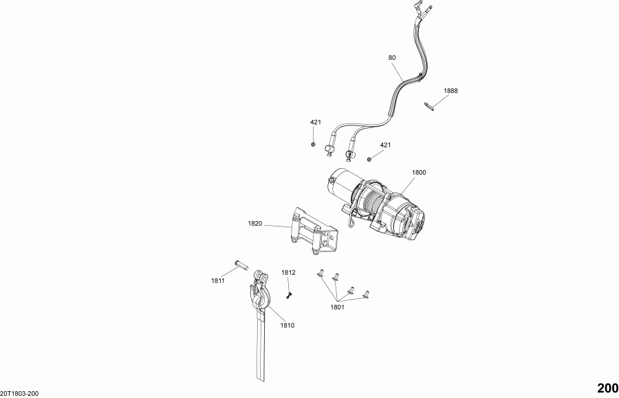  Bombardier Renegade 850 EFI, 2018  - Electrical System Renegade Package Xmr Part 200