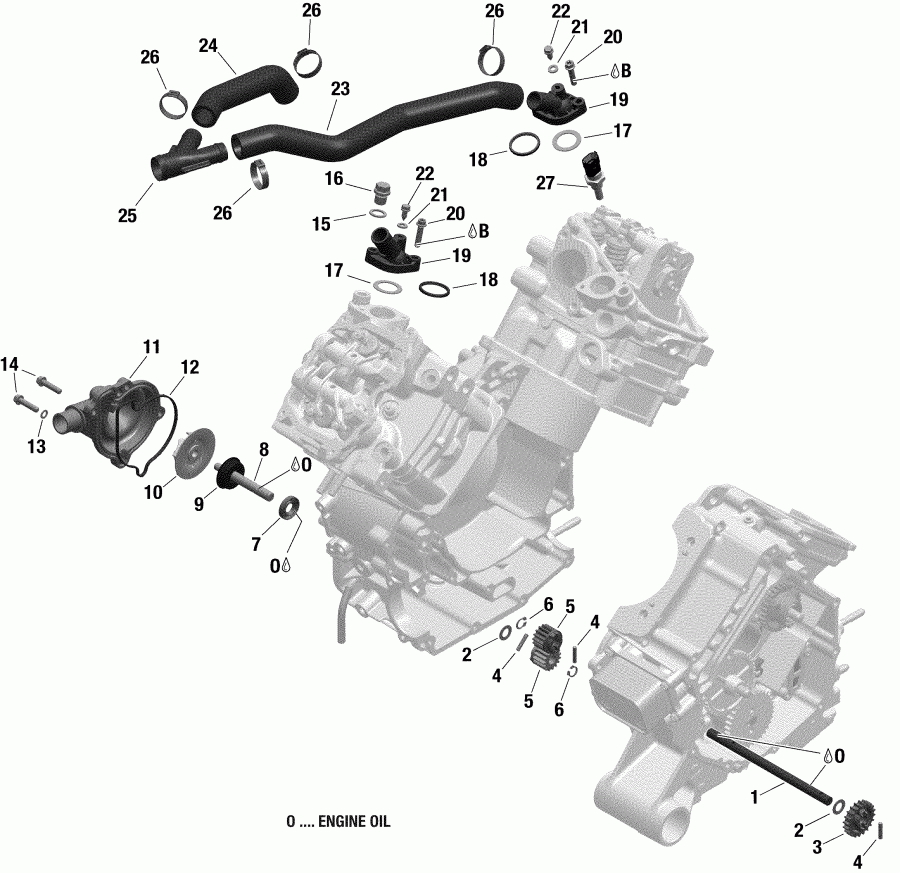  Bombardier Renegade T3 1000 EFI, 2018 - Engine Cooling New T3