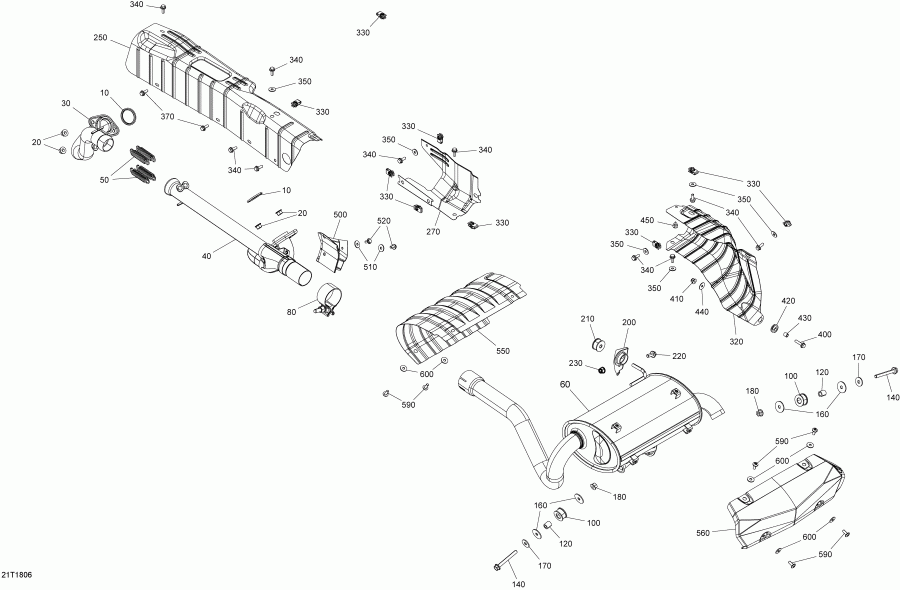  BRP Renegade T3 1000 EFI, 2018  - Exhaust
