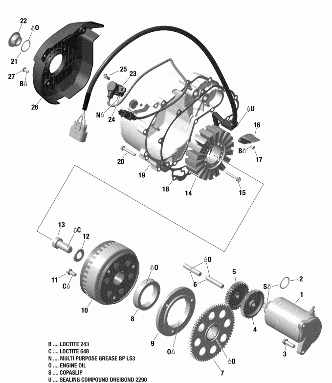 ATV  Renegade T3 1000 EFI, 2018 - Magneto And Electric Starter New T3