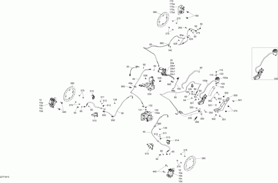 ATV   Renegade T3 1000 EFI, 2018 - Brakes Renegade Abs