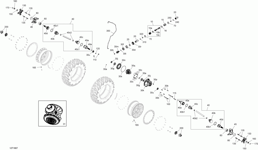 ���������� Bombardier ����������� Renegade T3 1000 EFI, 2018 - Drive, Front