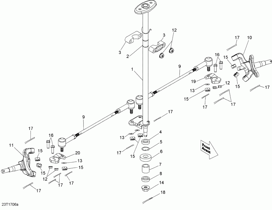 Bombardier DS 90 X, 2018 - Steering