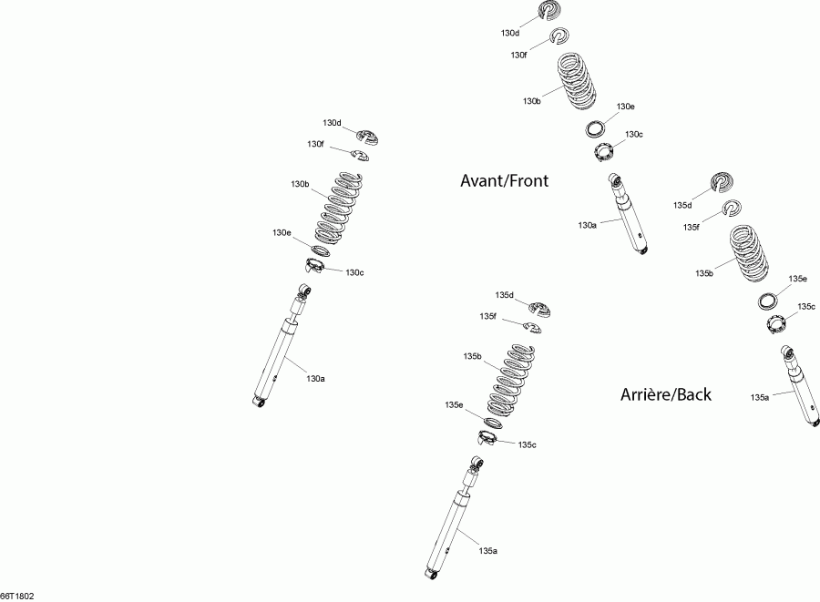  Bombardier Outlander 570 EFI, 2018 - Shocks Xmr