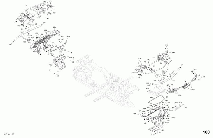 ����������  Outlander 570 EFI, 2018 - ������ � ���������� G2 450-570 Front Rear ������ Parts Package Hunting