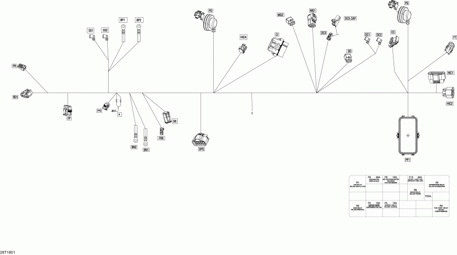 Outlander 570 EFI, 2018 - Main Harness 710004898 Except Std