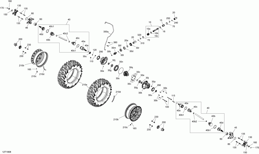 ATV  ����������� Outlander MAX 6X6 - 650 EFI - T3, 2018 - Drive, Front