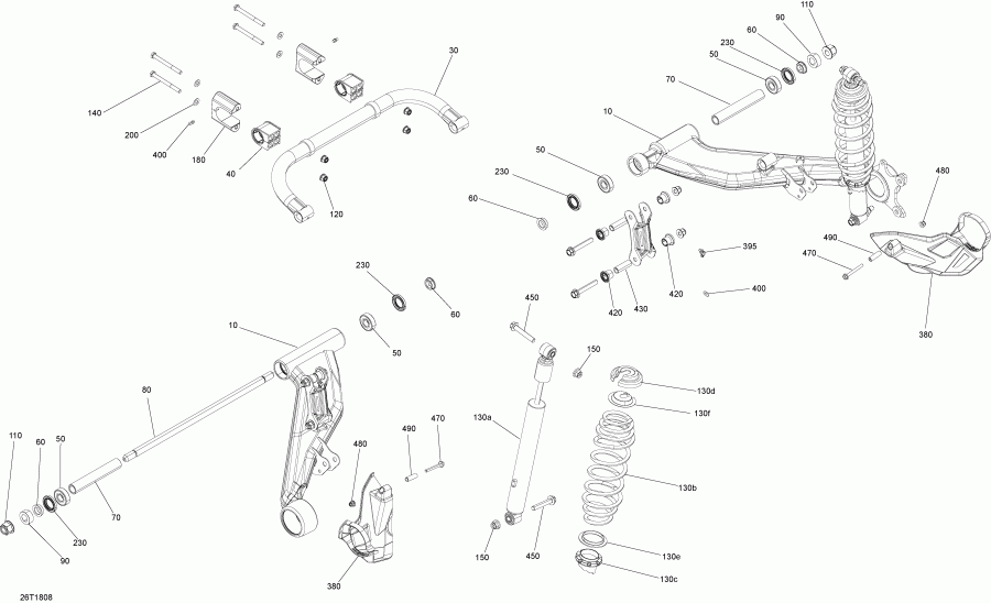 ATV BRP  Outlander MAX 6X6 - 650 EFI - T3, 2018 - Rear Suspension