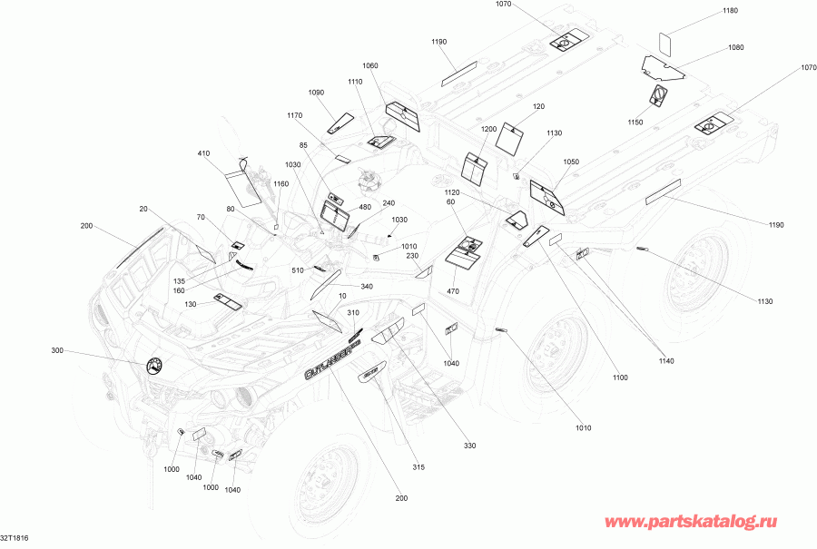 ����������  Outlander MAX 6X6 - 650 EFI - T3, 2018 ������ - Decals