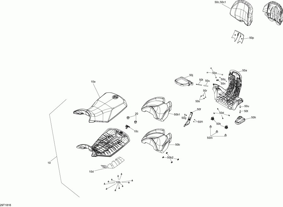  BRP Outlander MAX 6X6 - 650 EFI - T3, 2018 - Seat