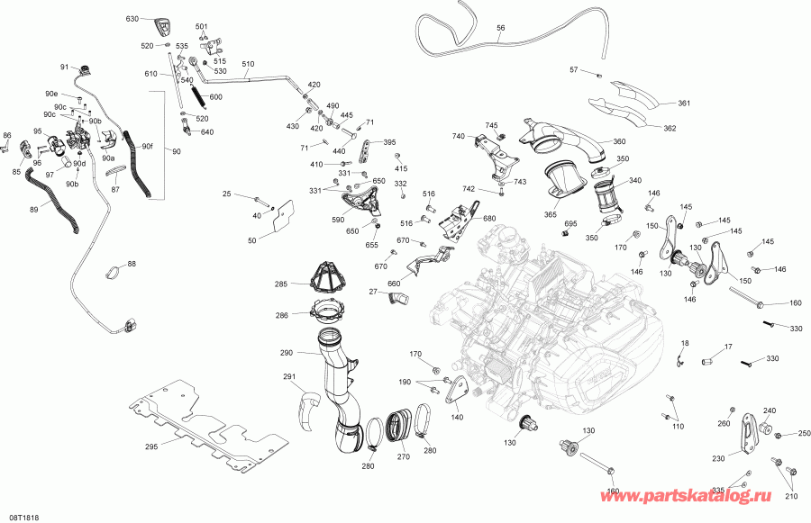BRP Outlander T3 650 EFI, 2018  - Engine