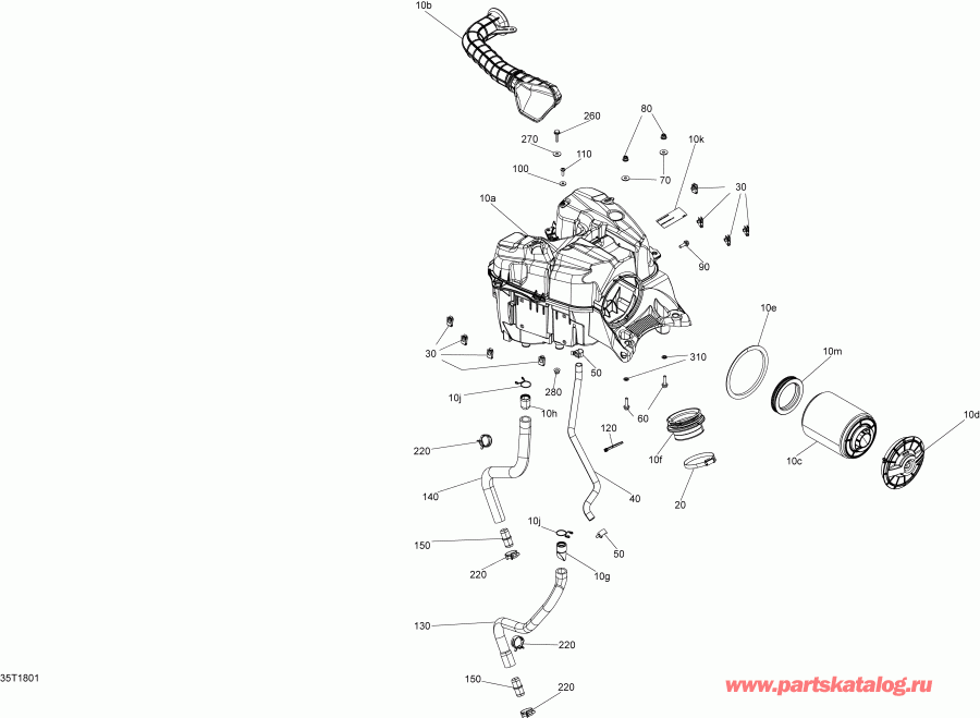   Outlander T3 650 EFI, 2018 - Air Intake