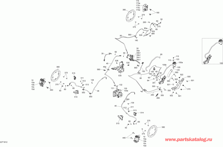   Outlander T3 650 EFI, 2018  - Brakes Abs