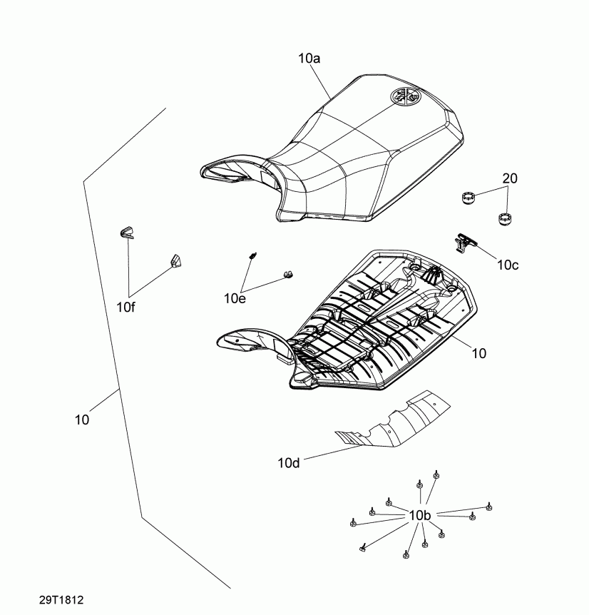 Мотовездеход Bombardier Outlander T3 650 EFI, 2018 - Седло Pro ATV BRP Outlander T3 650 EFI, 2018 раздел - Седло Pro