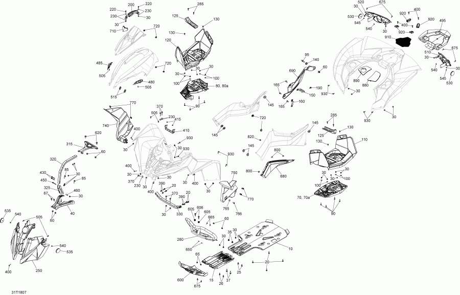 ATV BRP Renegade 1000R EFI, 2018 ������ - Body And Accessories Renegade Xxc