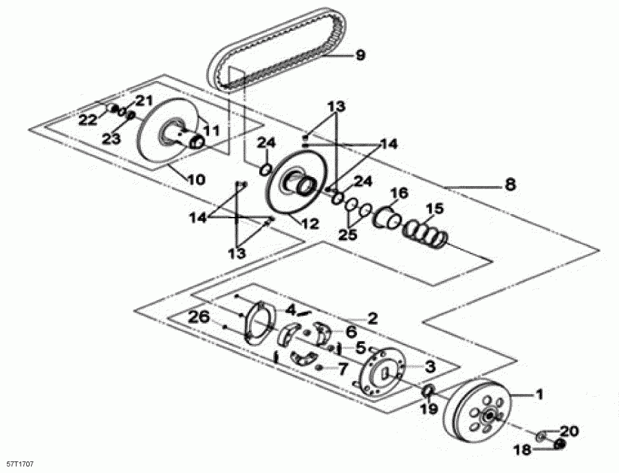 DS 250, 2018  - Driven Pulley