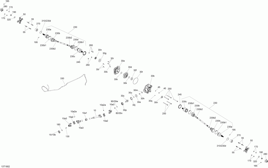 ATV BRP Outlander 1000R EFI, MY2018  - Rear Drive Except Xmr