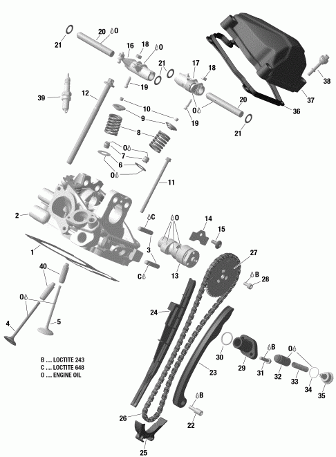  BRP - Cylinder Head, Rear New T3