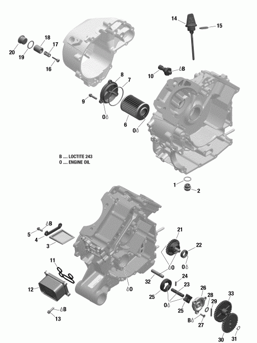  BRP Outlander T3 1000 EFI, 2018  - Engine Lubrication New T3