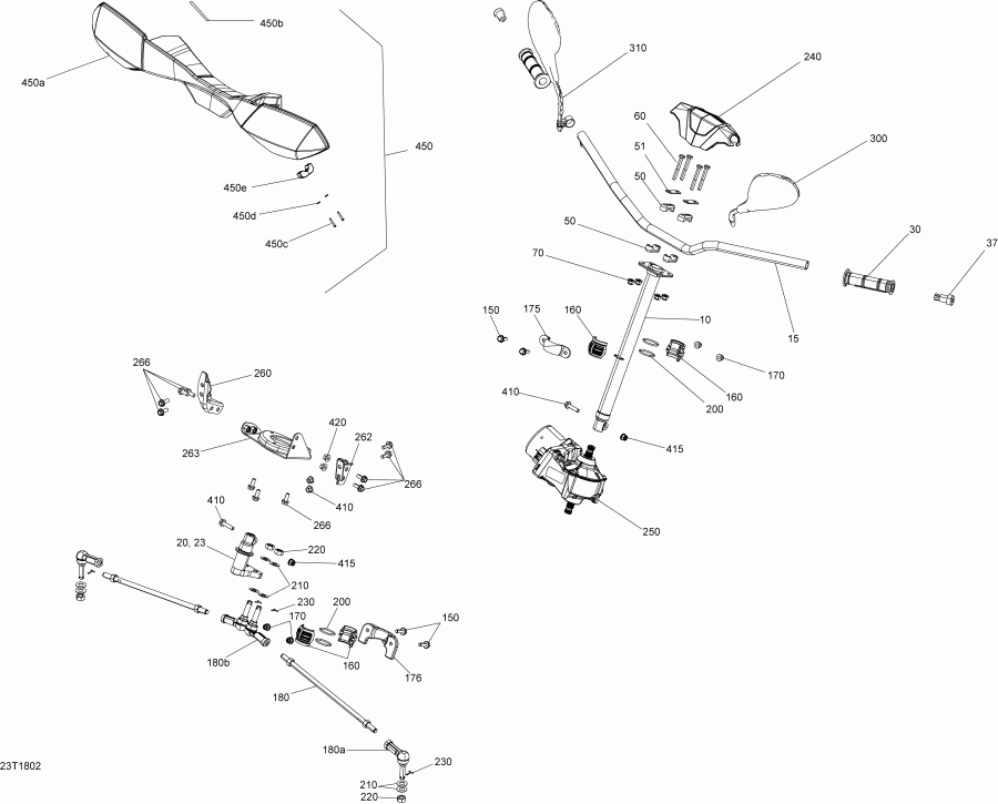  Bombardier Outlander MAX 570 EFI, 2018 - Steering Outlander 450-570 Except Std