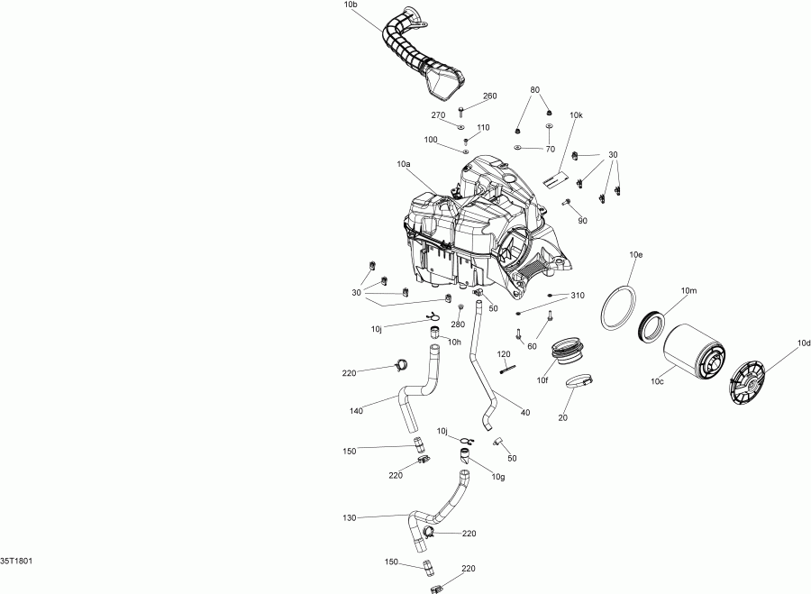  Bombardier  Outlander MAX 570 EFI T3 including old EU Regulation - Build before Nov 2017, MY2018 - Air Intake Except Package Xmr