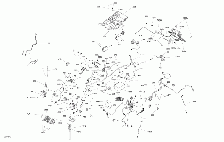  Bombardier Outlander T3 MAX 570 EFI, 2018  - Electrical Outlander 450-570